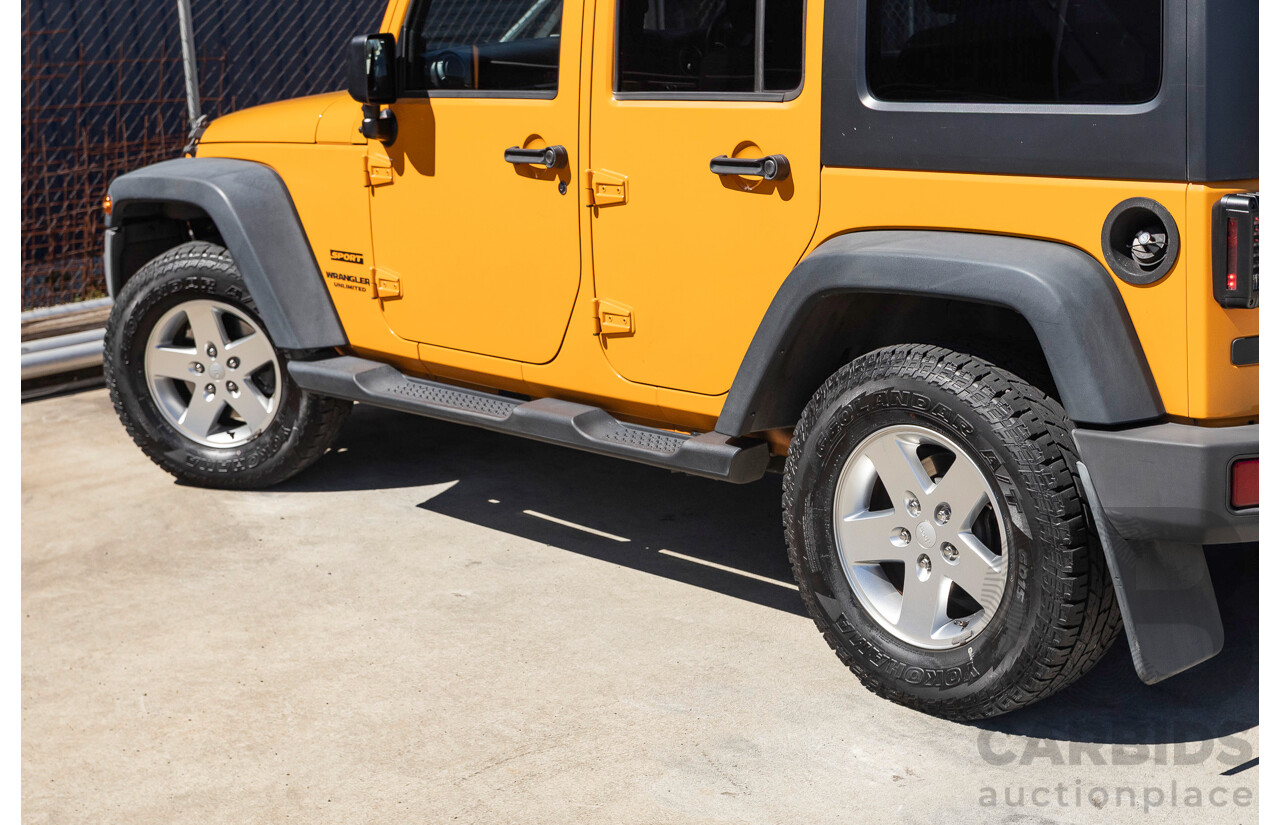08/2012 Jeep Wrangler Unlimited Sport (4x4) MY11 4D Hardtop Orange Turbo 2.8L