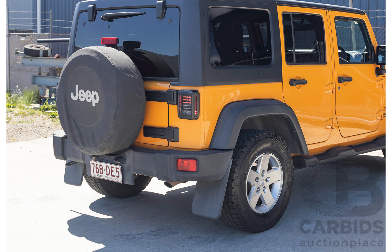 08/2012 Jeep Wrangler Unlimited Sport (4x4) MY11 4D Hardtop Orange Turbo 2.8L