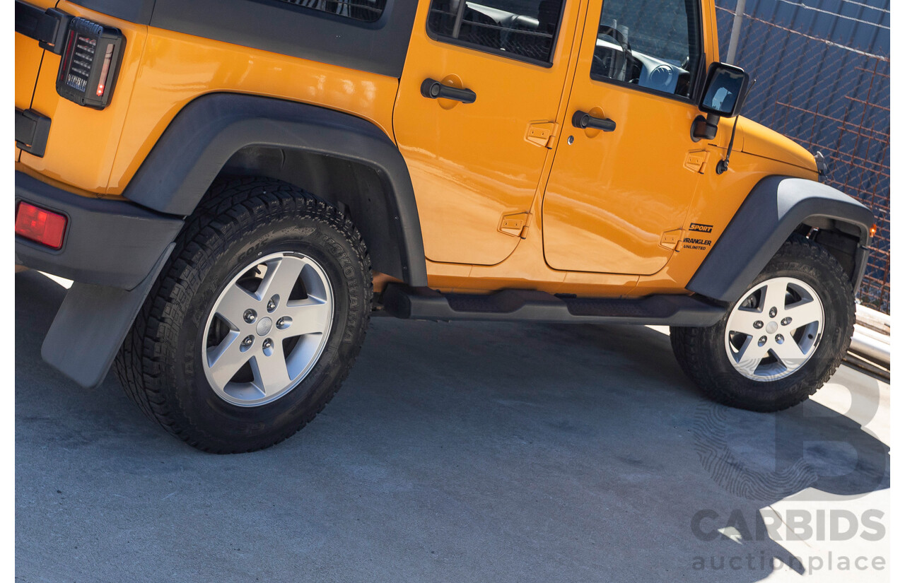 08/2012 Jeep Wrangler Unlimited Sport (4x4) MY11 4D Hardtop Orange Turbo 2.8L