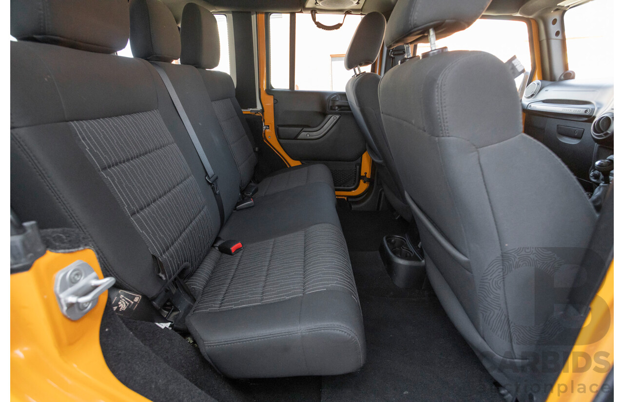 08/2012 Jeep Wrangler Unlimited Sport (4x4) MY11 4D Hardtop Orange Turbo 2.8L