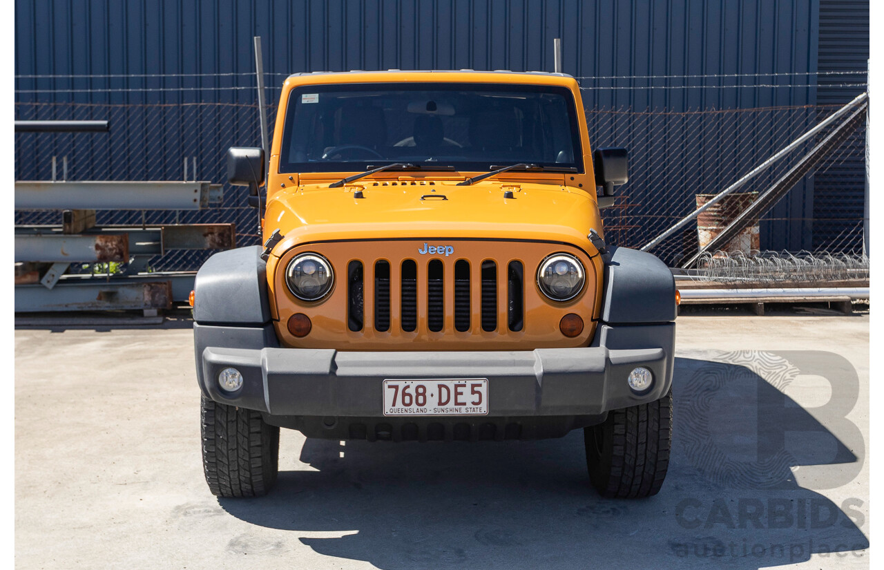08/2012 Jeep Wrangler Unlimited Sport (4x4) MY11 4D Hardtop Orange Turbo 2.8L