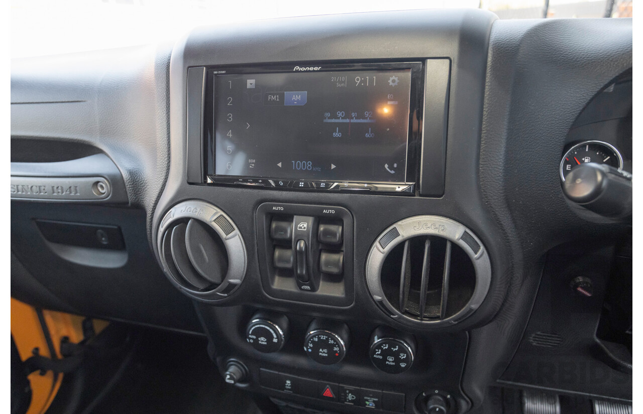 08/2012 Jeep Wrangler Unlimited Sport (4x4) MY11 4D Hardtop Orange Turbo 2.8L