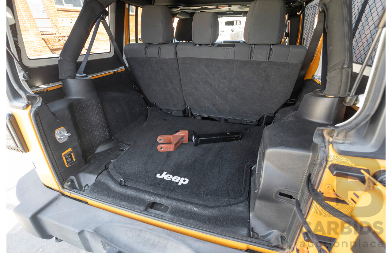 08/2012 Jeep Wrangler Unlimited Sport (4x4) MY11 4D Hardtop Orange Turbo 2.8L