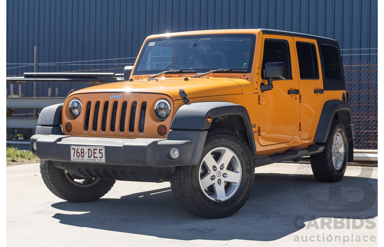 08/2012 Jeep Wrangler Unlimited Sport (4x4) MY11 4D Hardtop Orange Turbo 2.8L