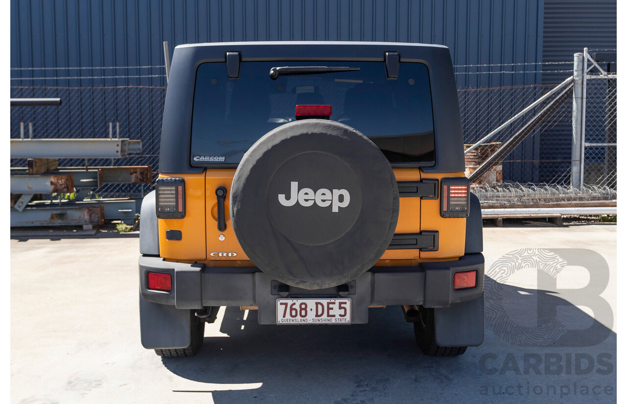 08/2012 Jeep Wrangler Unlimited Sport (4x4) MY11 4D Hardtop Orange Turbo 2.8L