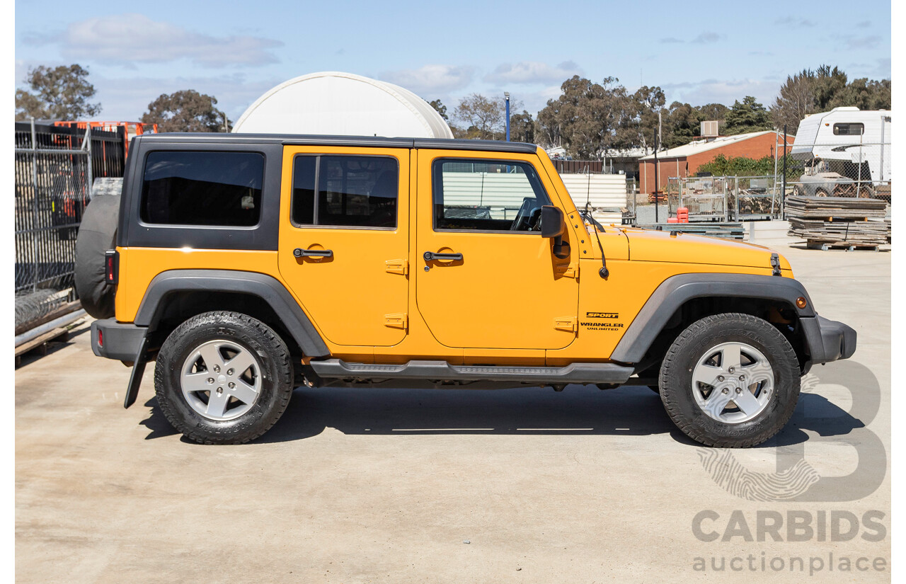 08/2012 Jeep Wrangler Unlimited Sport (4x4) MY11 4D Hardtop Orange Turbo 2.8L