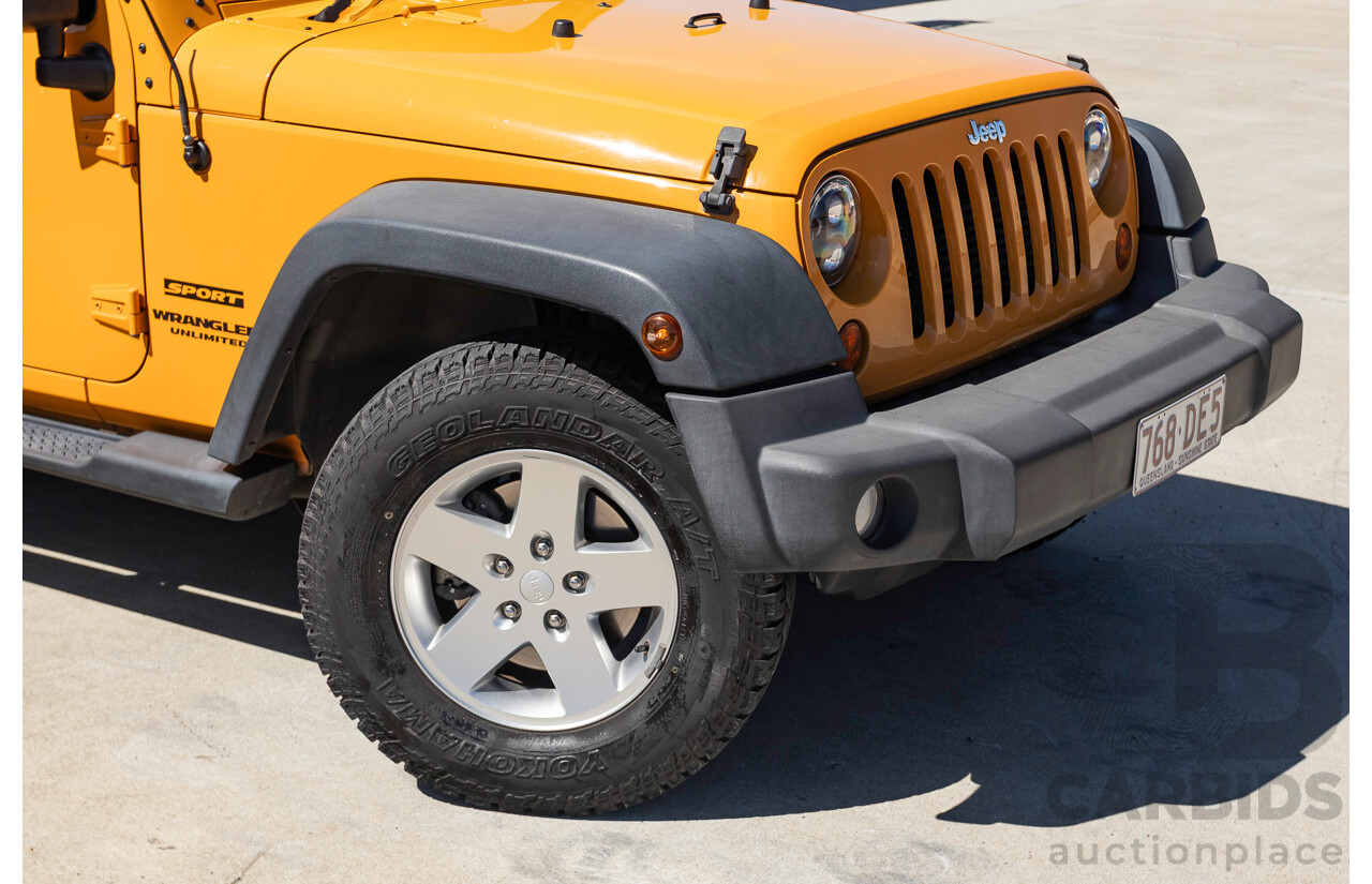 08/2012 Jeep Wrangler Unlimited Sport (4x4) MY11 4D Hardtop Orange Turbo 2.8L