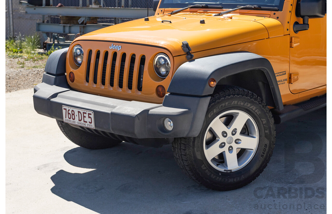 08/2012 Jeep Wrangler Unlimited Sport (4x4) MY11 4D Hardtop Orange Turbo 2.8L