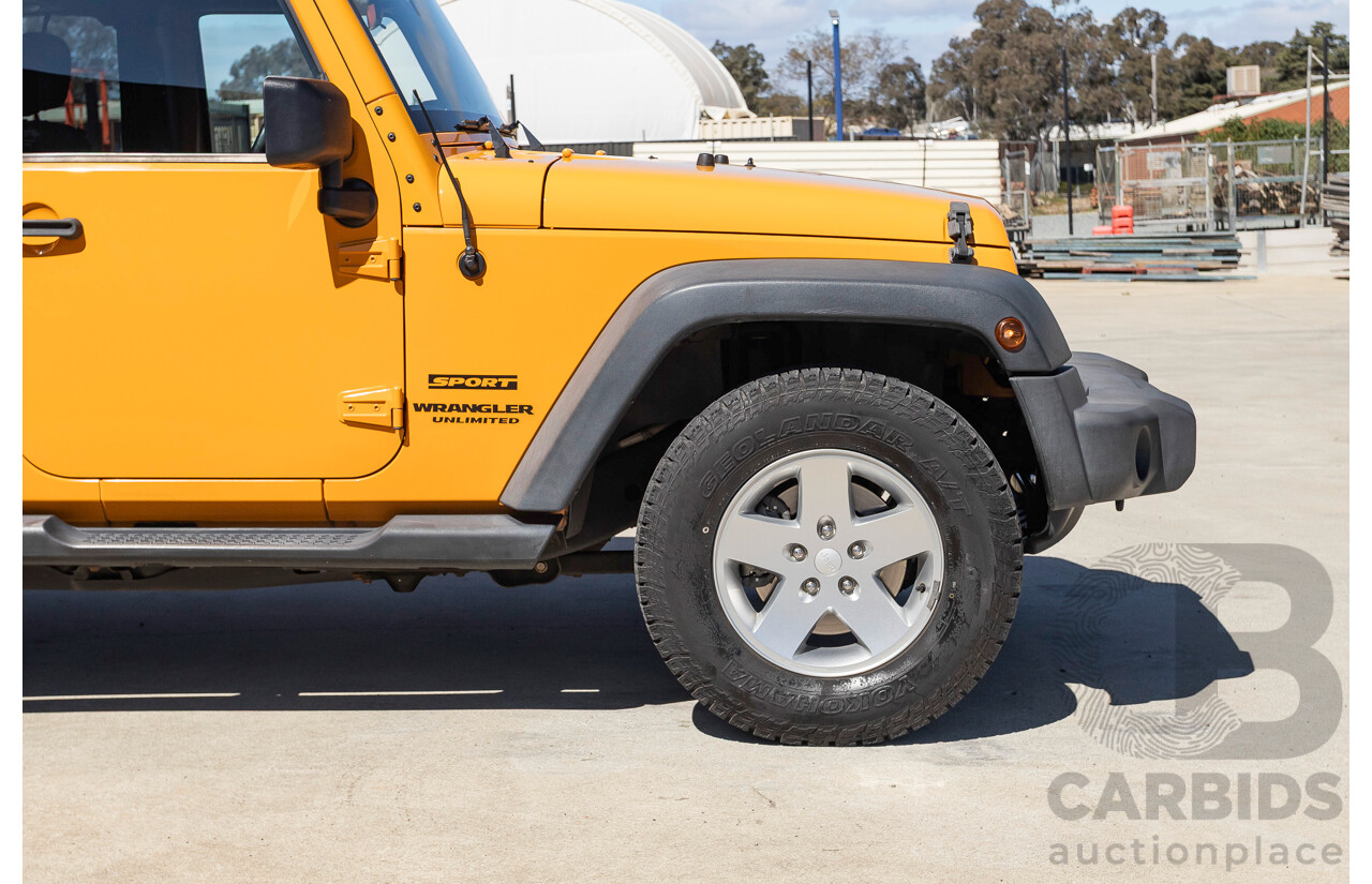 08/2012 Jeep Wrangler Unlimited Sport (4x4) MY11 4D Hardtop Orange Turbo 2.8L