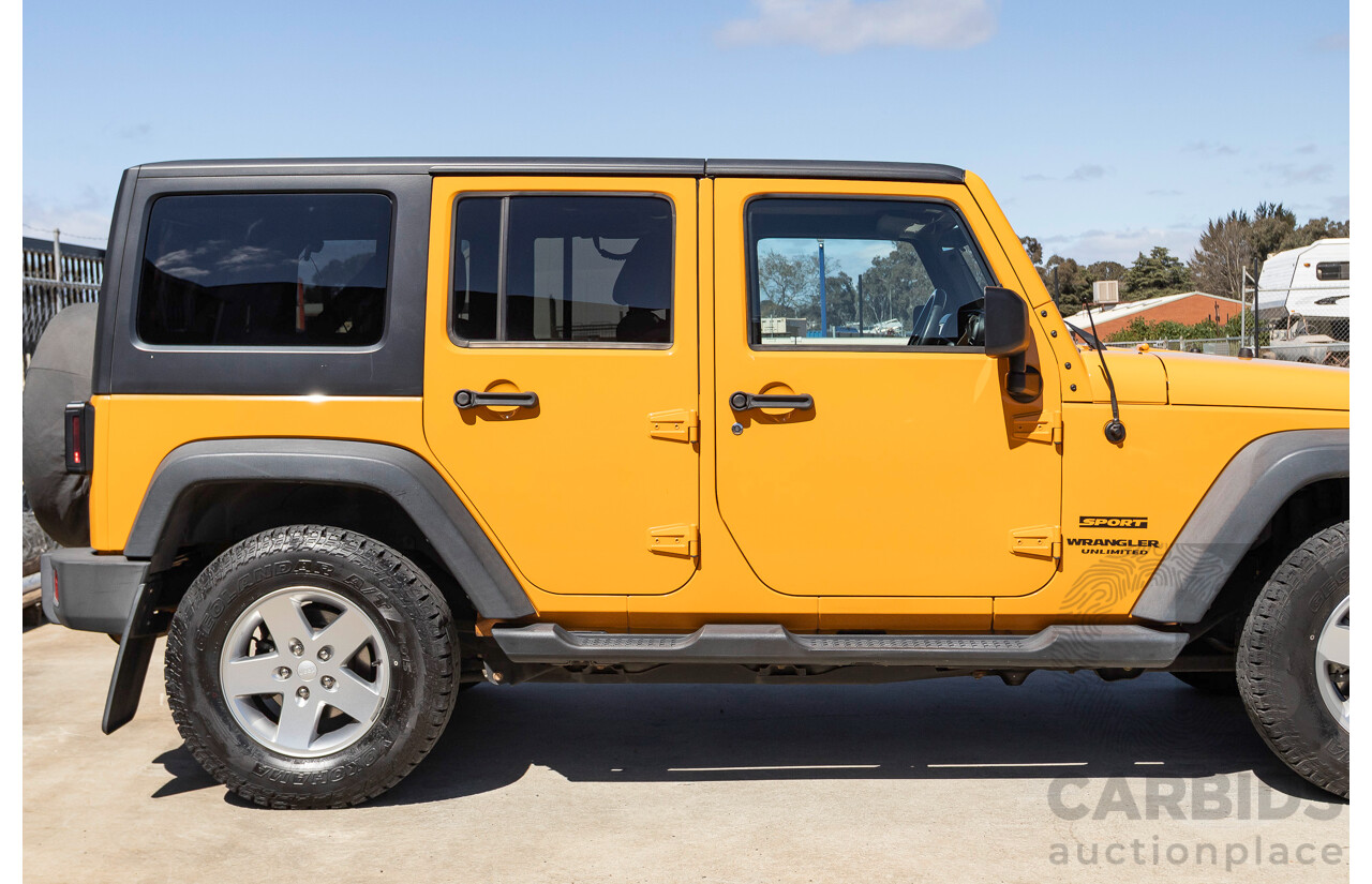 08/2012 Jeep Wrangler Unlimited Sport (4x4) MY11 4D Hardtop Orange Turbo 2.8L