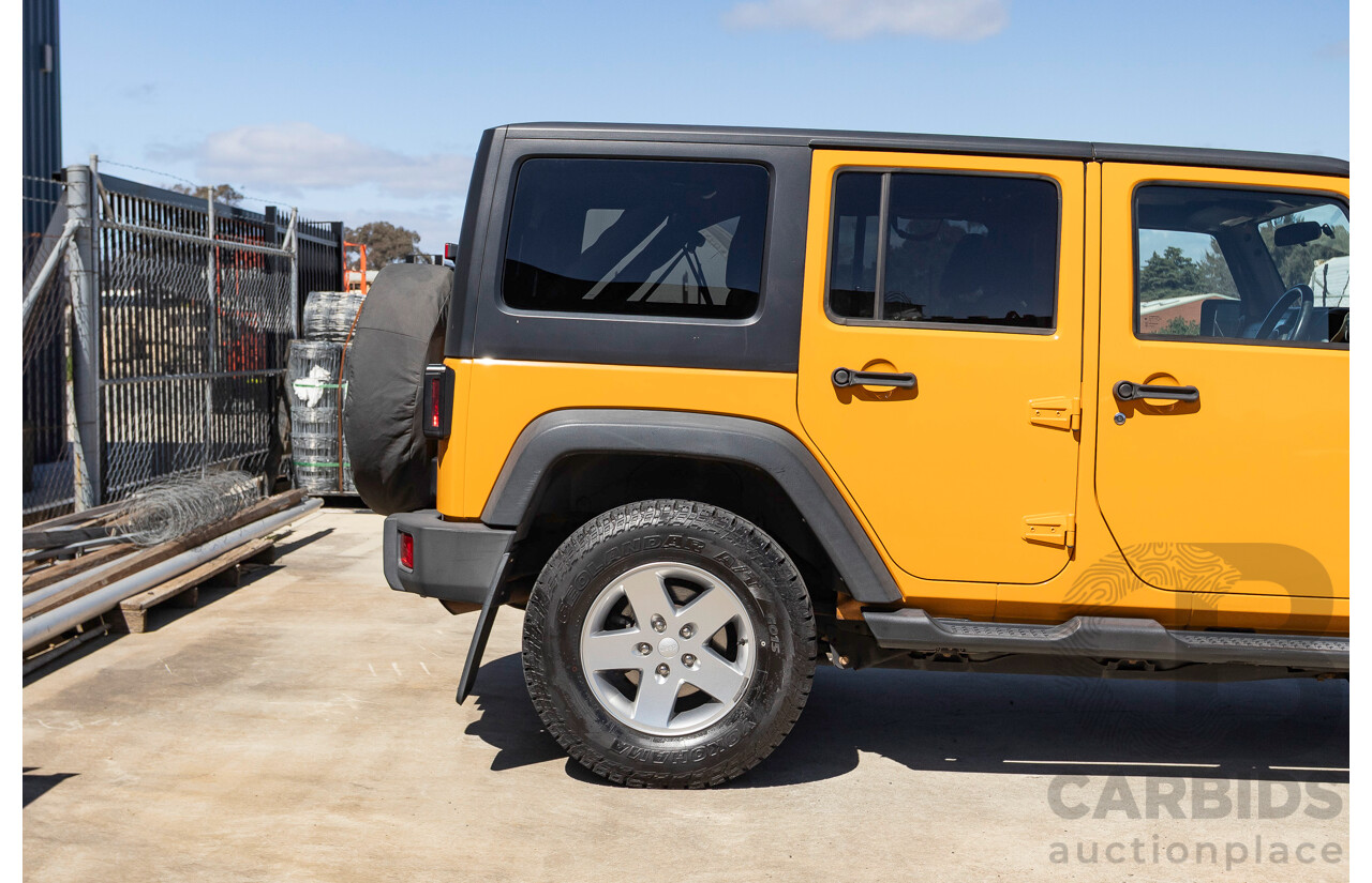 08/2012 Jeep Wrangler Unlimited Sport (4x4) MY11 4D Hardtop Orange Turbo 2.8L