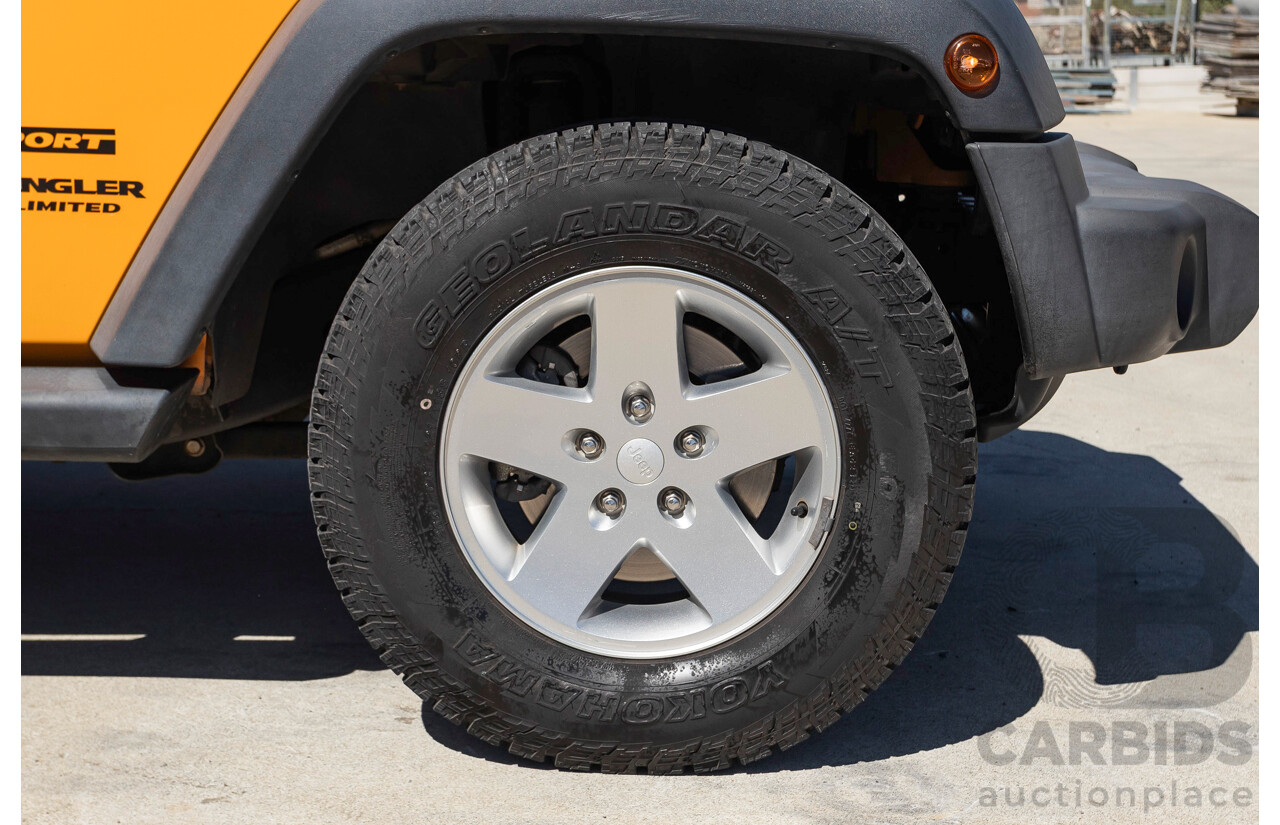 08/2012 Jeep Wrangler Unlimited Sport (4x4) MY11 4D Hardtop Orange Turbo 2.8L