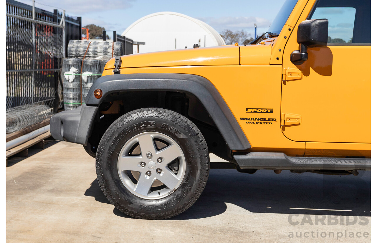 08/2012 Jeep Wrangler Unlimited Sport (4x4) MY11 4D Hardtop Orange Turbo 2.8L