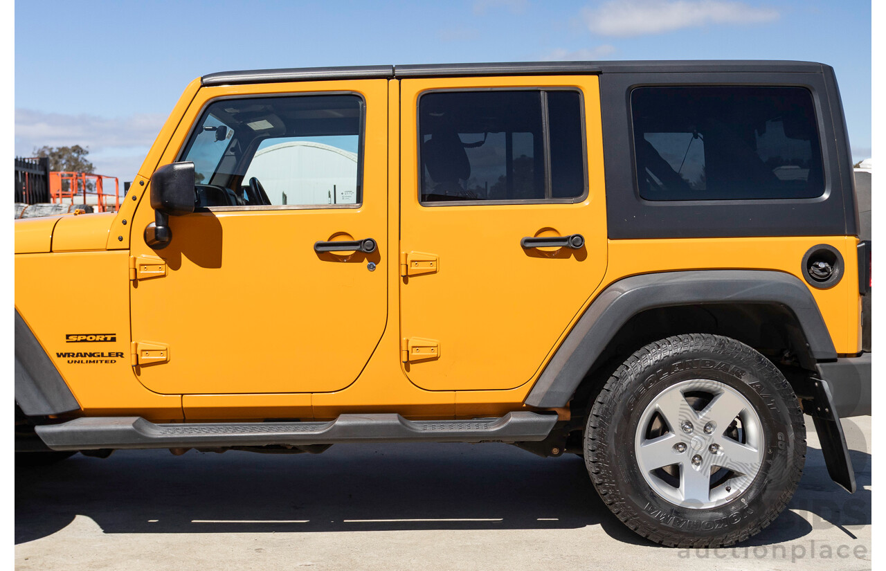 08/2012 Jeep Wrangler Unlimited Sport (4x4) MY11 4D Hardtop Orange Turbo 2.8L