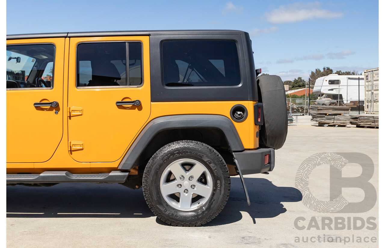 08/2012 Jeep Wrangler Unlimited Sport (4x4) MY11 4D Hardtop Orange Turbo 2.8L
