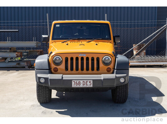 08/2012 Jeep Wrangler Unlimited Sport (4x4) MY11 4D Hardtop Orange Turbo 2.8L
