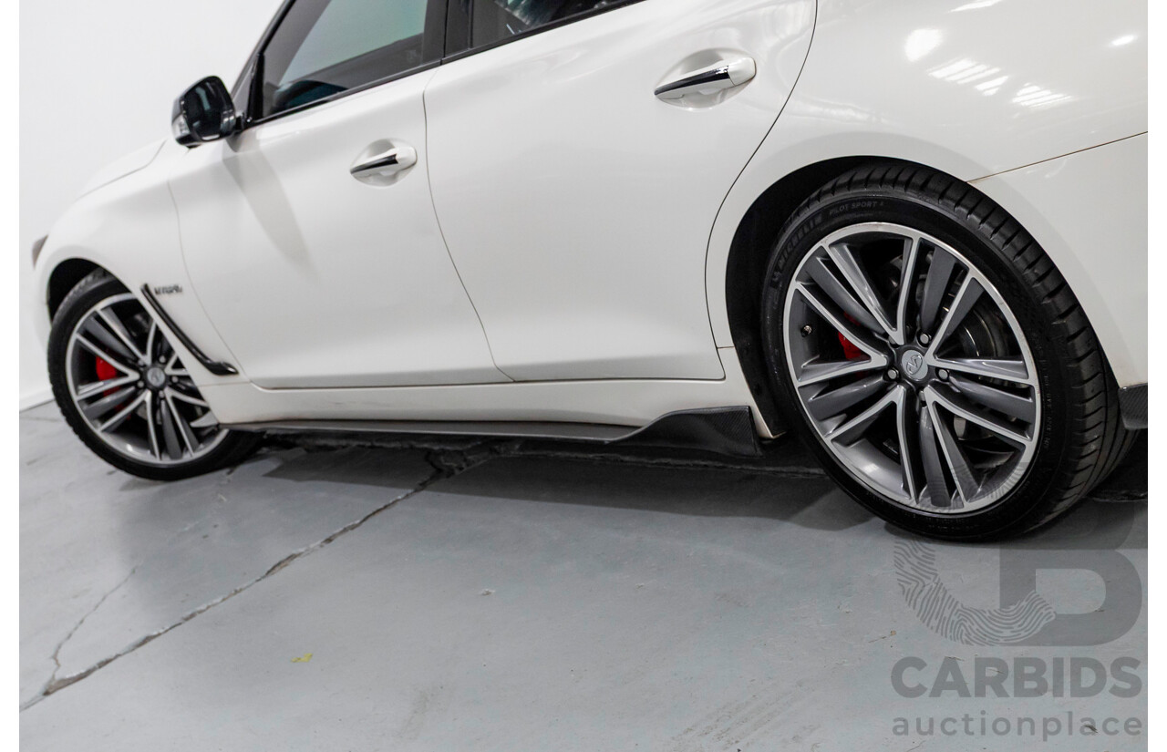 8/2014 Infiniti Q50s Hybrid Premium (AWD) V37 4d Sedan Moonlight White Pearl V6 3.5L