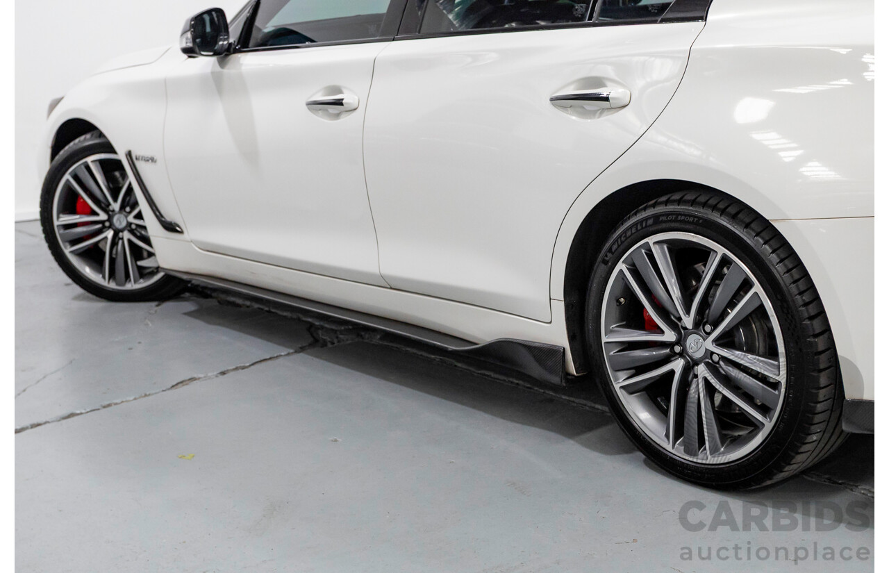 8/2014 Infiniti Q50s Hybrid Premium (AWD) V37 4d Sedan Moonlight White Pearl V6 3.5L