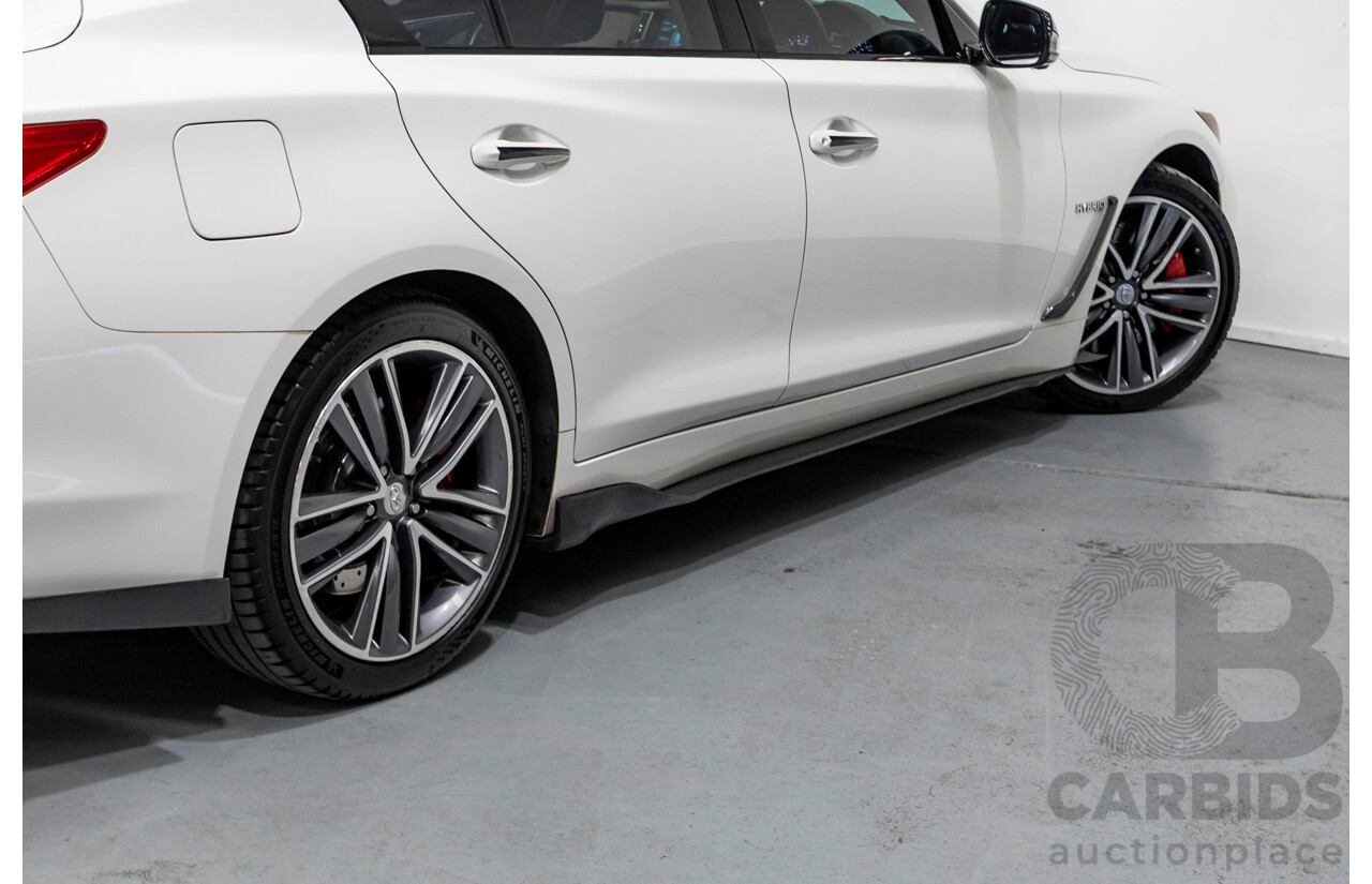 8/2014 Infiniti Q50s Hybrid Premium (AWD) V37 4d Sedan Moonlight White Pearl V6 3.5L
