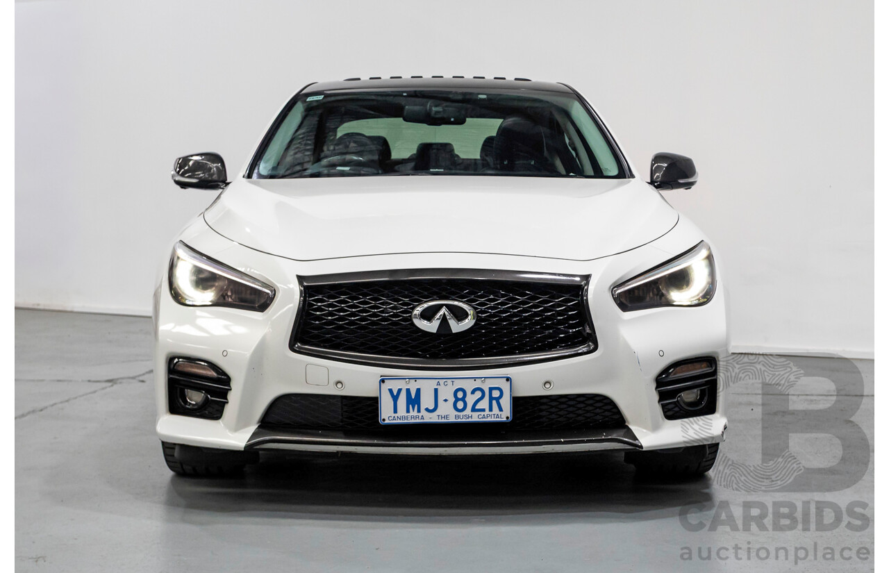 8/2014 Infiniti Q50s Hybrid Premium (AWD) V37 4d Sedan Moonlight White Pearl V6 3.5L