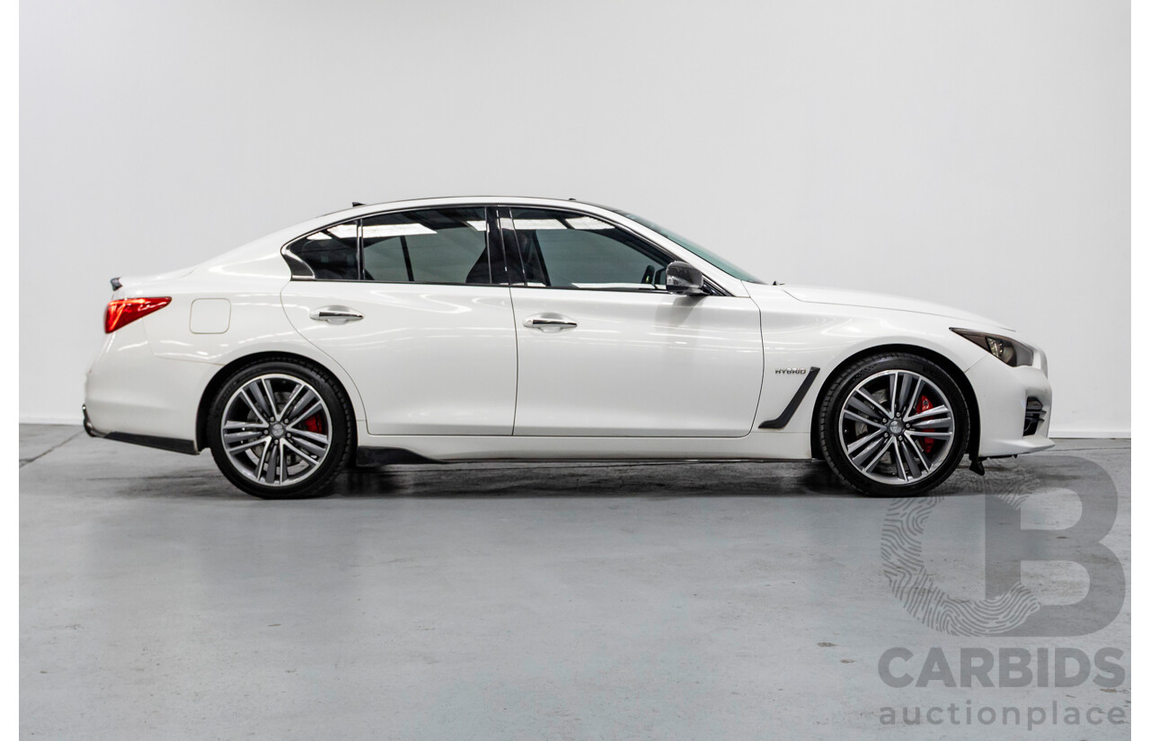 8/2014 Infiniti Q50s Hybrid Premium (AWD) V37 4d Sedan Moonlight White Pearl V6 3.5L