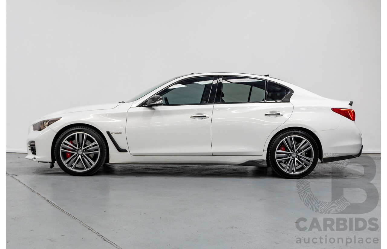8/2014 Infiniti Q50s Hybrid Premium (AWD) V37 4d Sedan Moonlight White Pearl V6 3.5L