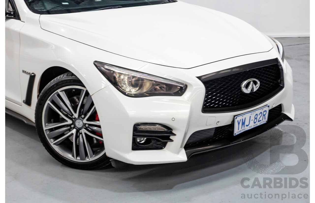 8/2014 Infiniti Q50s Hybrid Premium (AWD) V37 4d Sedan Moonlight White Pearl V6 3.5L