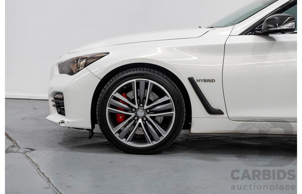 8/2014 Infiniti Q50s Hybrid Premium (AWD) V37 4d Sedan Moonlight White Pearl V6 3.5L