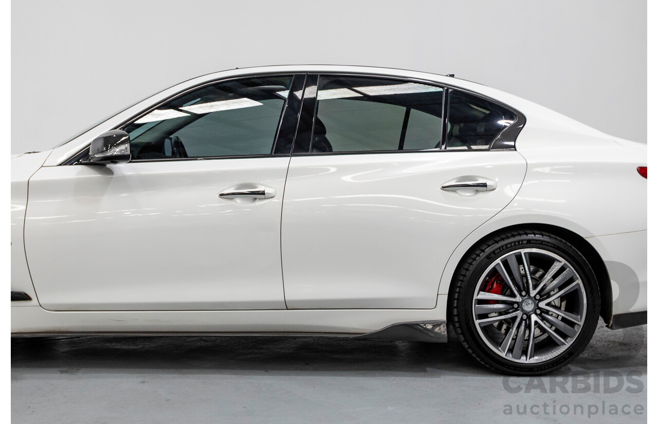 8/2014 Infiniti Q50s Hybrid Premium (AWD) V37 4d Sedan Moonlight White Pearl V6 3.5L