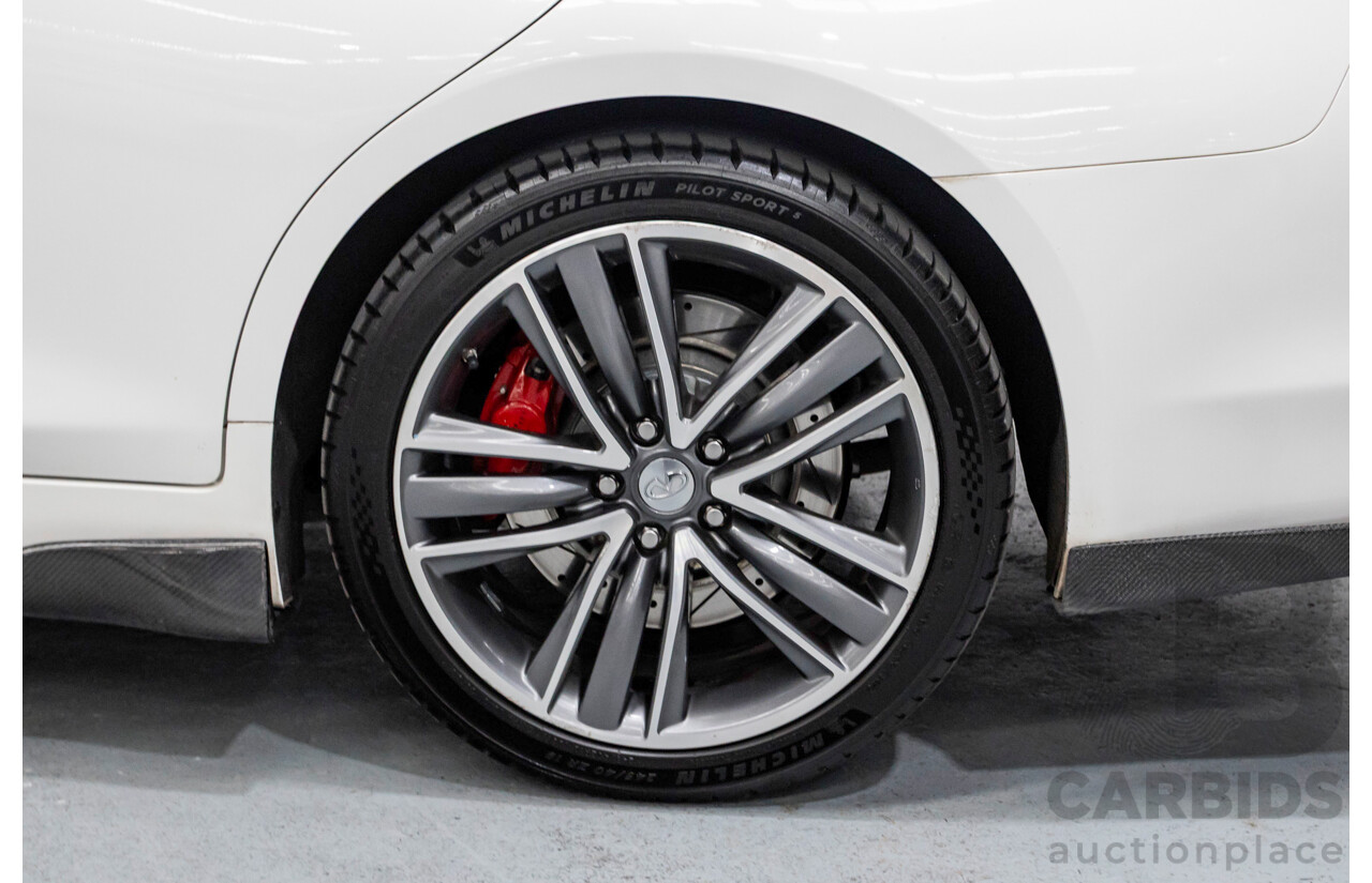 8/2014 Infiniti Q50s Hybrid Premium (AWD) V37 4d Sedan Moonlight White Pearl V6 3.5L