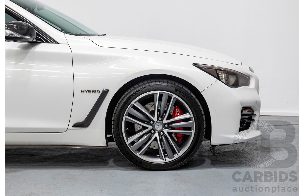 8/2014 Infiniti Q50s Hybrid Premium (AWD) V37 4d Sedan Moonlight White Pearl V6 3.5L