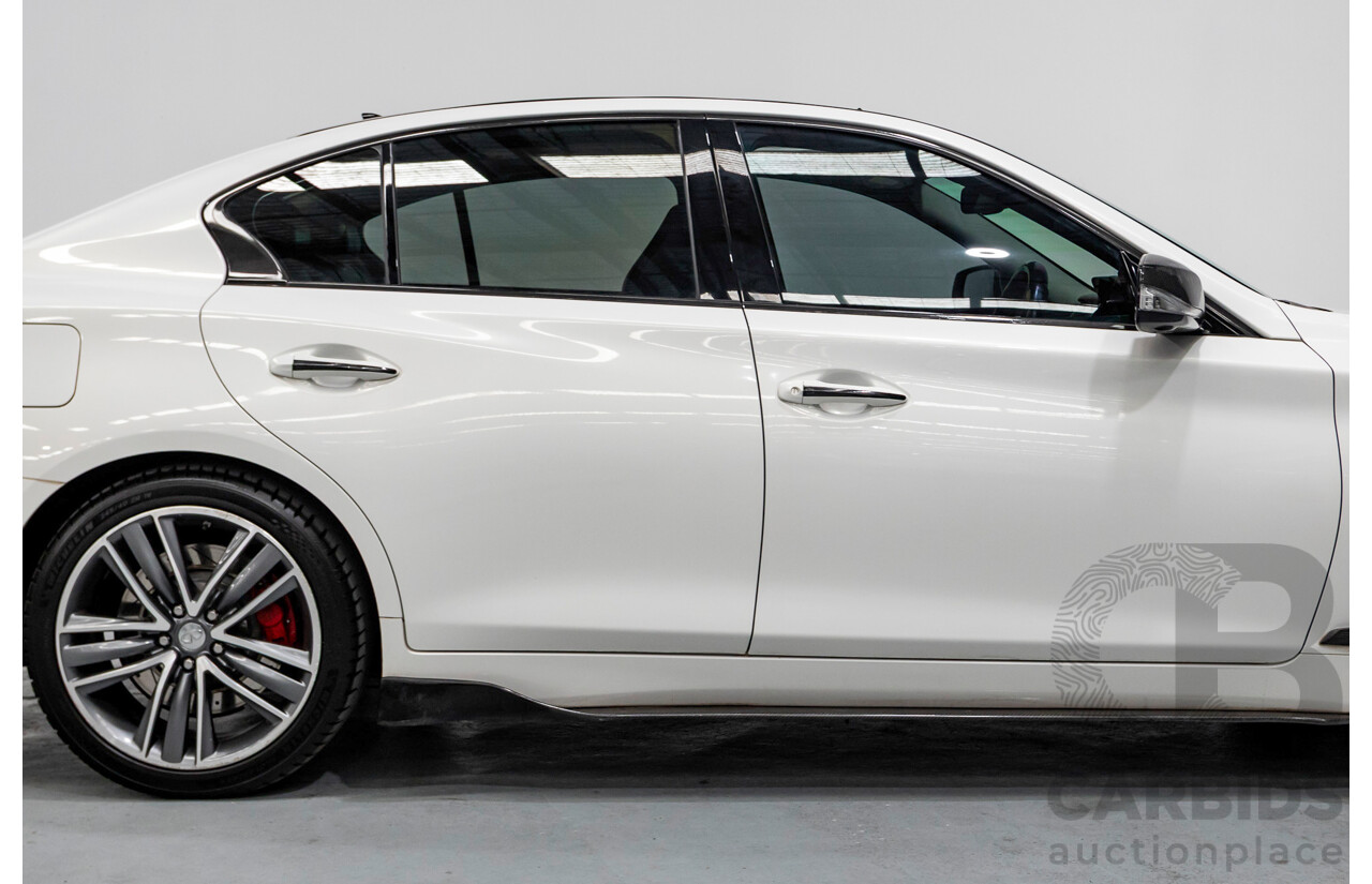 8/2014 Infiniti Q50s Hybrid Premium (AWD) V37 4d Sedan Moonlight White Pearl V6 3.5L