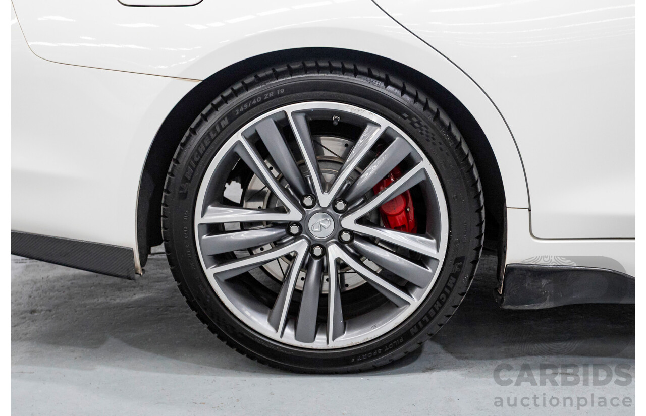 8/2014 Infiniti Q50s Hybrid Premium (AWD) V37 4d Sedan Moonlight White Pearl V6 3.5L