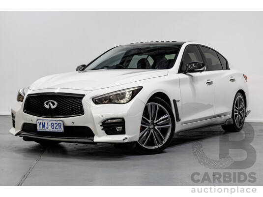 8/2014 Infiniti Q50s Hybrid Premium (AWD) V37 4d Sedan Moonlight White Pearl V6 3.5L
