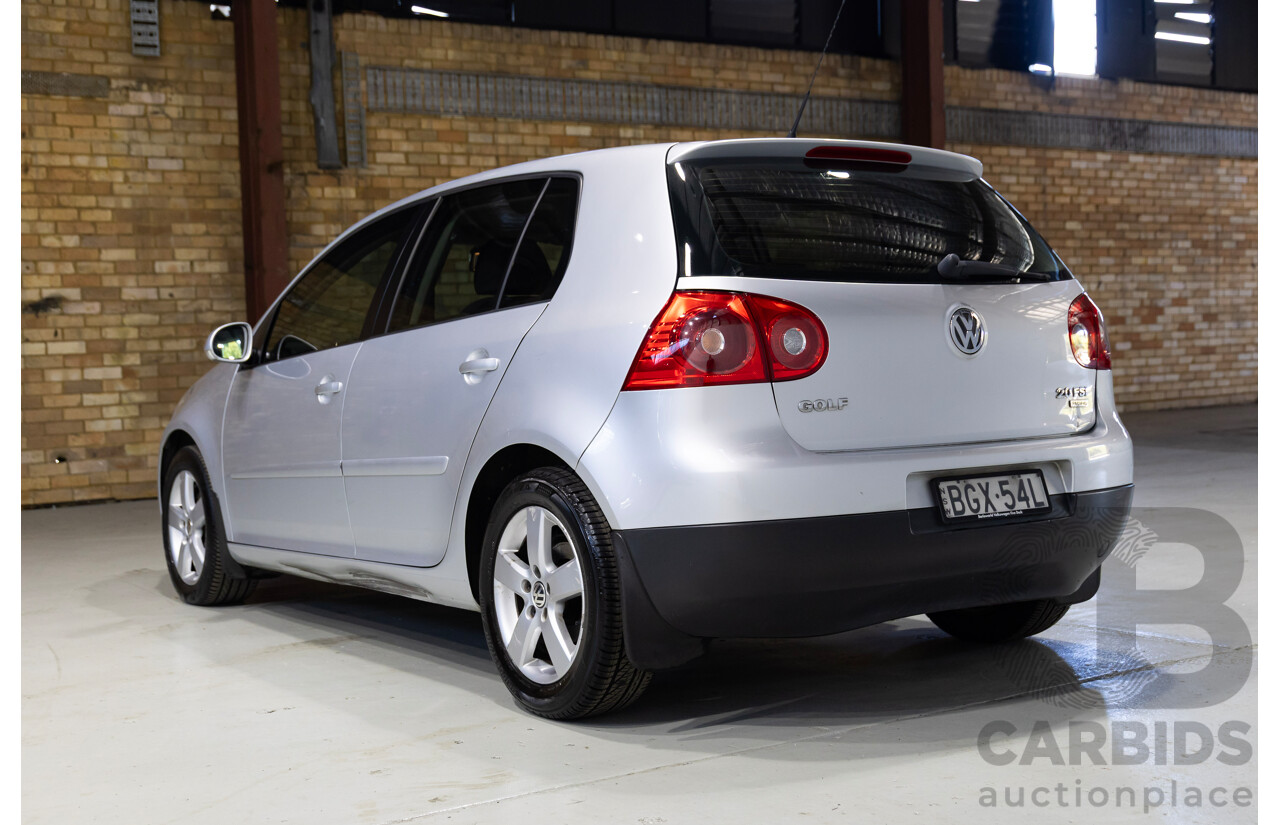 08/2008 Volkswagen Golf 2.0 FSI Comfortline 1K MY08 Upgrade 5d Hatchback Silver 2.0L
