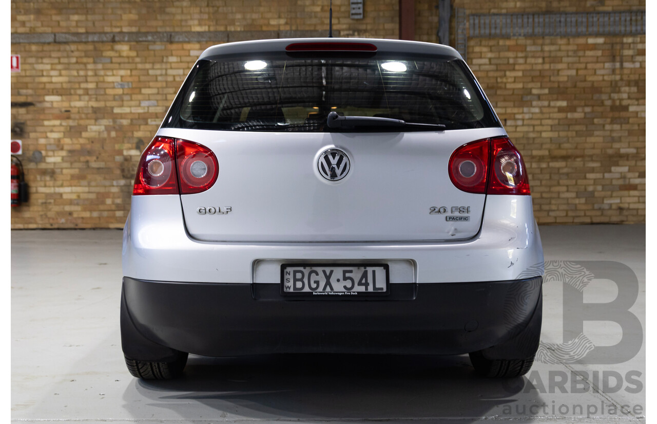 08/2008 Volkswagen Golf 2.0 FSI Comfortline 1K MY08 Upgrade 5d Hatchback Silver 2.0L