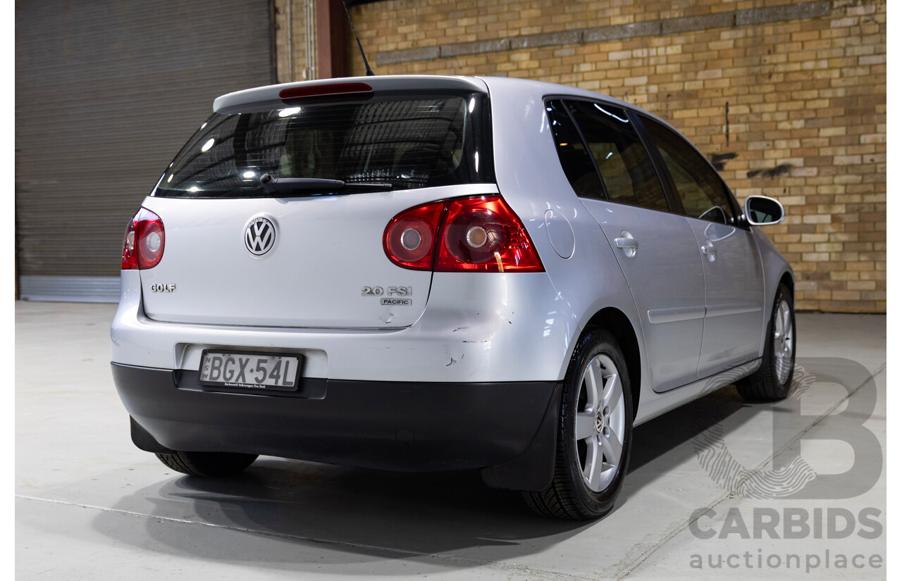 08/2008 Volkswagen Golf 2.0 FSI Comfortline 1K MY08 Upgrade 5d Hatchback Silver 2.0L
