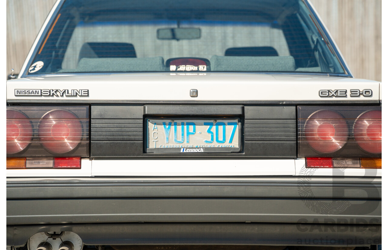 5/1990 Nissan Skyline GXE R31 4d Sedan White 3.0L