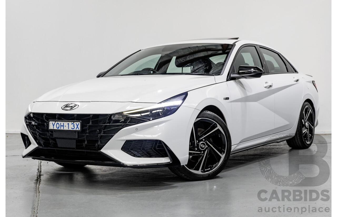 9/2022 Hyundai I30 N Line Premium CN7.V1 MY21 4d Sedan Polar White Turbo 1.6L