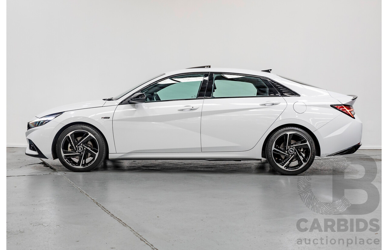 9/2022 Hyundai I30 N Line Premium CN7.V1 MY21 4d Sedan Polar White Turbo 1.6L