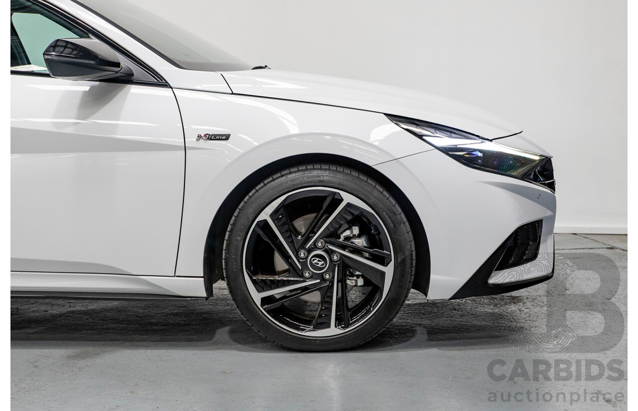 9/2022 Hyundai I30 N Line Premium CN7.V1 MY21 4d Sedan Polar White Turbo 1.6L
