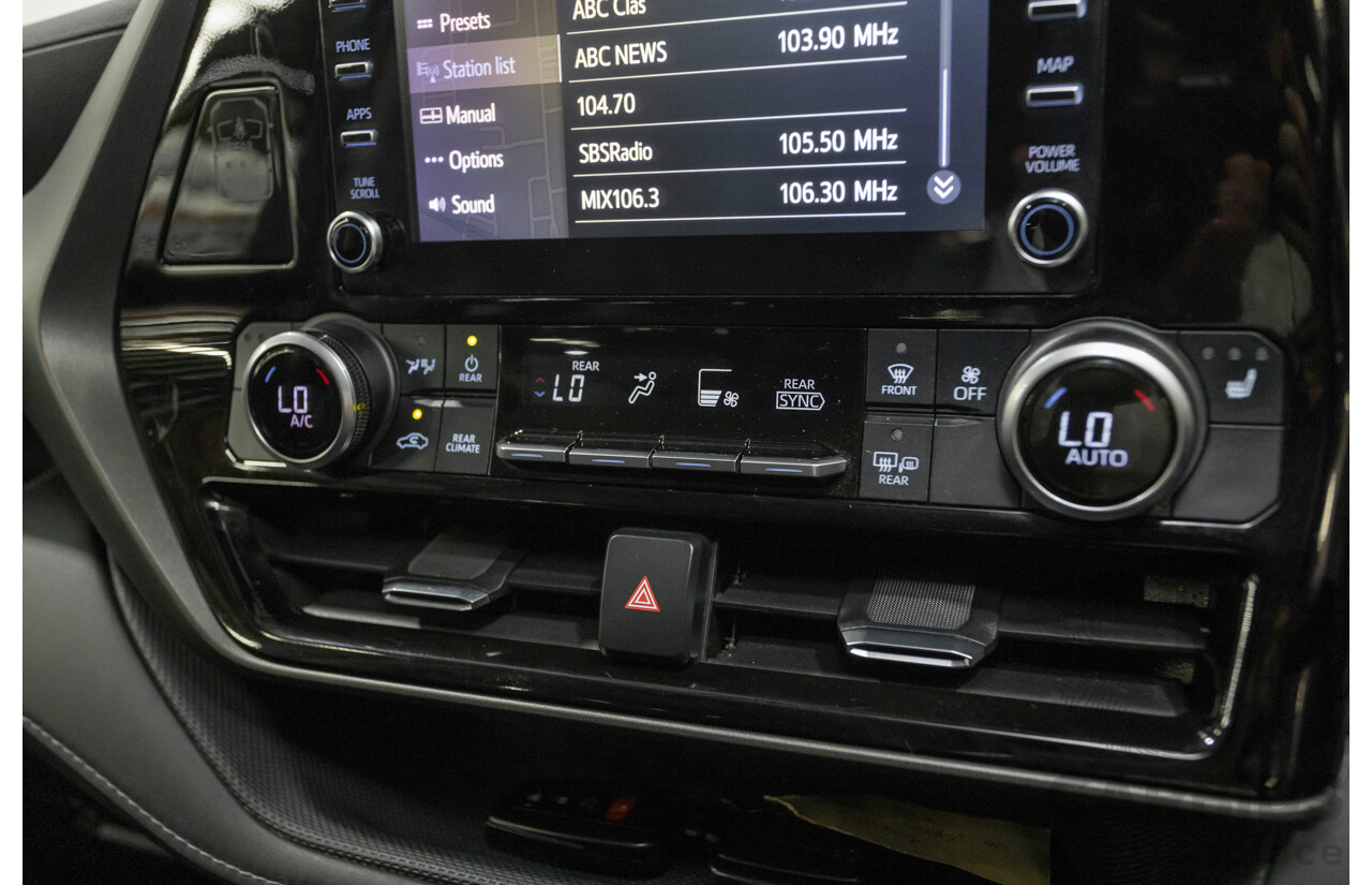 10/2021 Toyota Kluger GXL Hybrid (AWD) AXUH78R 5D Wagon Galena Blue 2.5L - 7 Seats