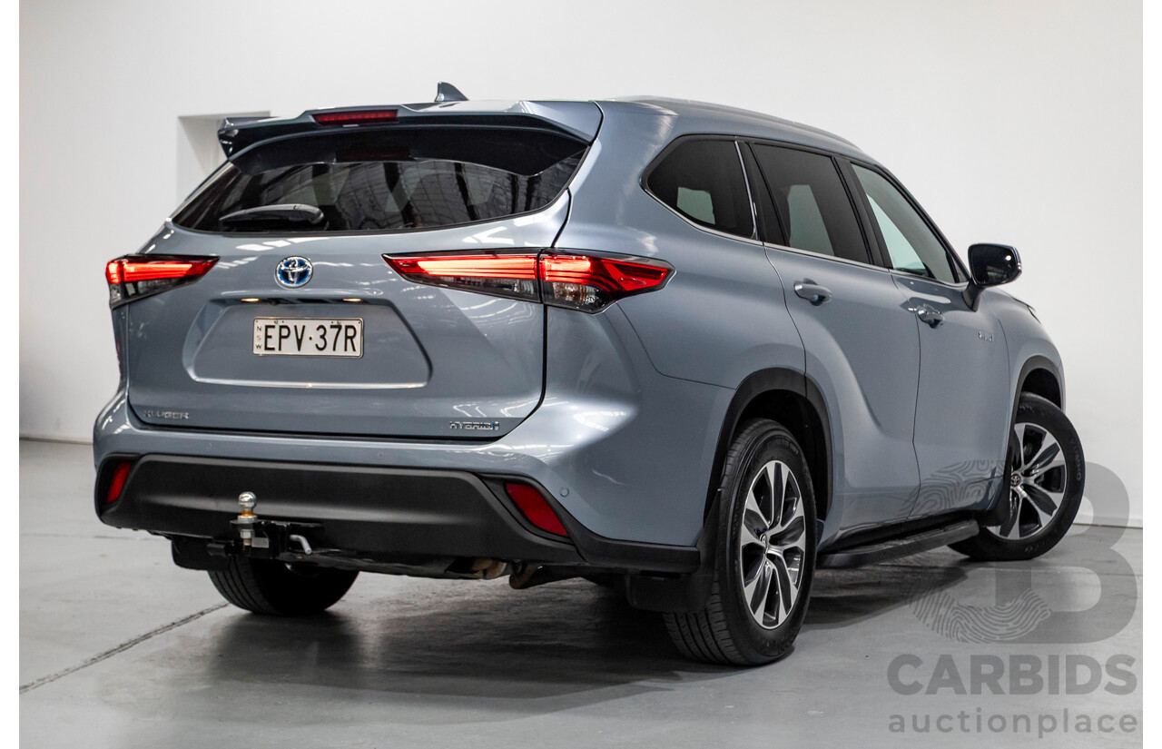 10/2021 Toyota Kluger GXL Hybrid (AWD) AXUH78R 5D Wagon Galena Blue 2.5L - 7 Seats