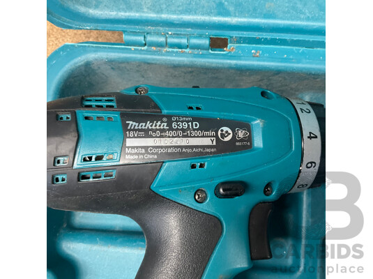 MAKITA Cordless Driver Drill with Carry Case ( 6391DWPE)