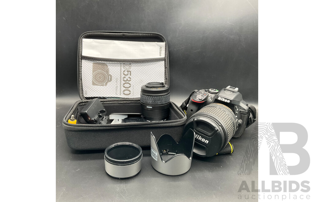 NIKON D5300 Digital SLR Camera, SIGMA Zoom Lens Fitted 55mm Hoya Skylight Filter, Other