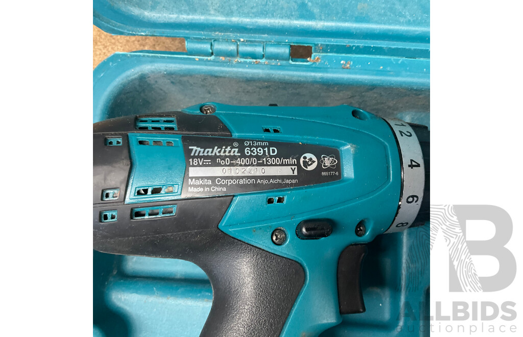 MAKITA Cordless Driver Drill with Carry Case ( 6391DWPE)