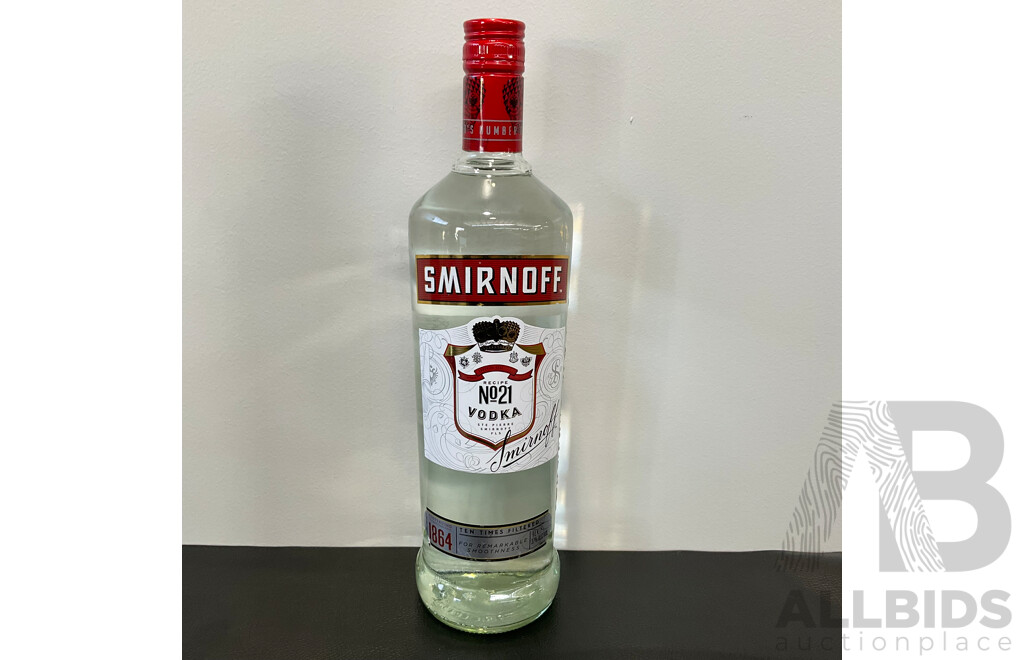 SMIRNOFF Vodka 1L - LOT of 3