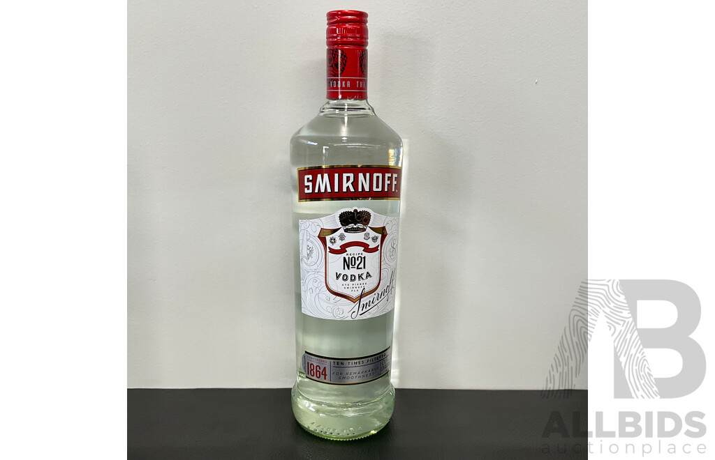 HARD RATED Lemon 375ML, SMIRNOFF Vodka 1L, VODKA O 1L - LOT of 3