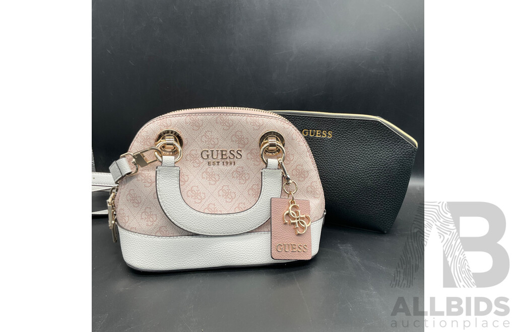 GUESS Cathleen Small Dome Bag, GUESS Cosmetic Pouch -Lot of 2