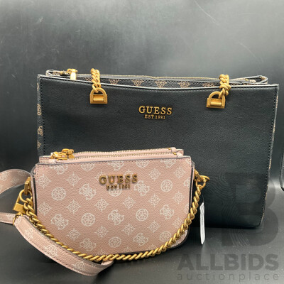 GUESS Fynna Status Crossbody Bag, GUESS Fynna Girlfriend Carryyall Tote Bag - Lot of 2